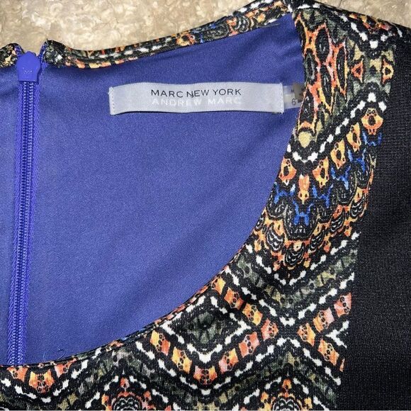 Marc New York Elegant Black and Gold Patterned Dress - Picture 3 of 8